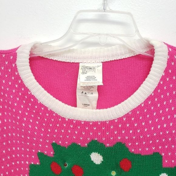 Forum Light Up Wreath Sweater Size Large - Picture 2 of 9